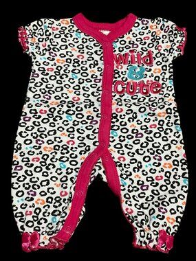 Multicolored Leopard Print "Wild & Cute" Romper w/ Bow Details